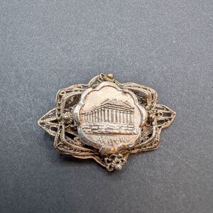 Antique Silver Athens Brooch